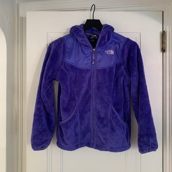 The North Face Oso Hooded Fleece Jacket Purple Kids Girls Large